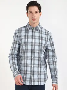 Tommy Hilfiger Men Spread Collar Tartan Checked Cotton Casual Shirt