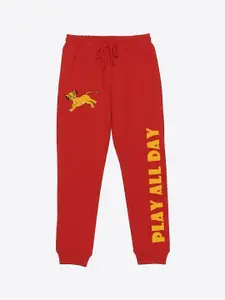 YK Disney Boys Graphic Printed Regular Fit Mid Rise Joggers