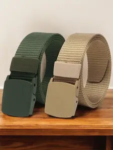 Provogue Men Pack Of 2 Textured Wide Belt