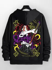 ZEN1 FASHION Anime Graphic Printed Hooded Sweatshirt