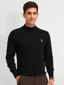 U.S. Polo Assn. Denim Co. Men High Neck Pure Cotton Pullover