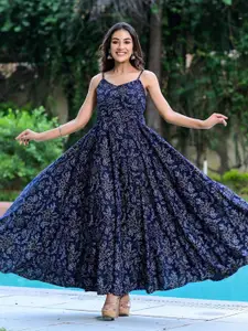 MERAAKI FASHION Women Floral Printed Fit & Flare Maxi Dress