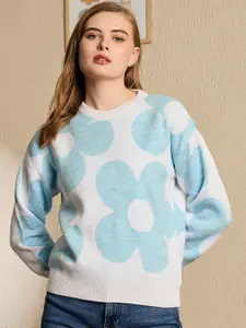 Berrylush Women Floral Printed Pullover Sweaters
