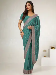 Soch Embellished Beads and Stones Poly Georgette Saree