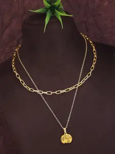 V FASHION JEWELLERY Gold-Plated Handcrafted Necklace