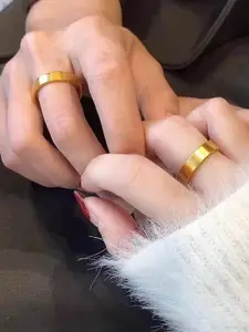 StyleCast Elegant Gold-Toned Adjustable Finger Ring