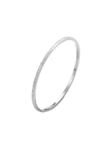 StyleCast Silver-Toned Textured Finger Ring