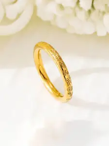 StyleCast Elegant Gold-Toned Adjustable Finger Ring
