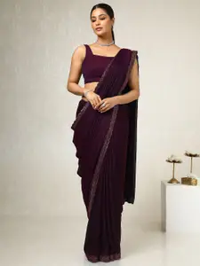 Soch Embellished Beads and Stones Pure Chiffon Saree