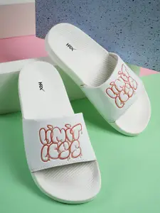 HRX by Hrithik Roshan Men Self Design Sliders