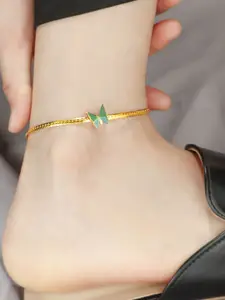 StyleCast Gold-Toned Elegant Butterfly Shaped Anklet