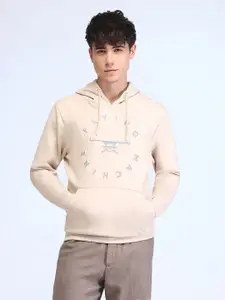 Flying Machine Men Printed Hooded Sweatshirt