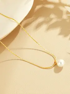 StyleCast Gold-Toned Pearls Beaded Pendant with Chain