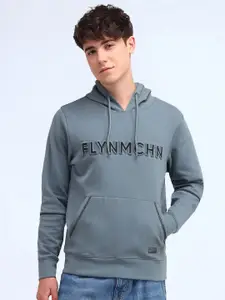 Flying Machine Men Printed Hooded Sweatshirt