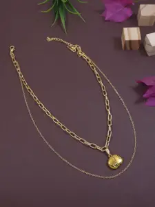 V FASHION JEWELLERY Gold-Plated Handcrafted Necklace