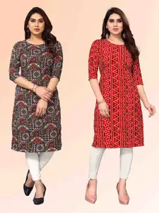KETAKI FASHION Ethnic Motifs Printed Round Neck Straight Kurties