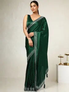 Soch Embellished Beads and Stones Satin Saree