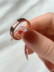 StyleCast Gold-Toned Stone-Studded Elegant Finger Ring