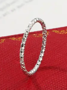 StyleCast Elegant Silver-Toned Adjustable Finger Ring