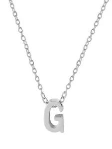 StyleCast Silver-Toned G Letter Pendant Chain