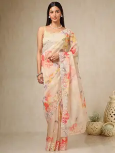 Soch Floral Embroidered Organza Saree
