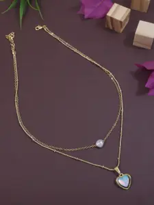 V FASHION JEWELLERY Gold-Plated Handcrafted Necklace