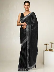 Soch Embellished Beads and Stones Satin Saree