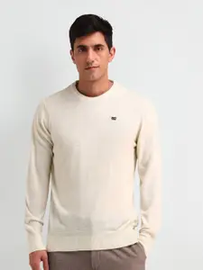 Arrow Sport Men Round Neck Longline Pullover Sweater