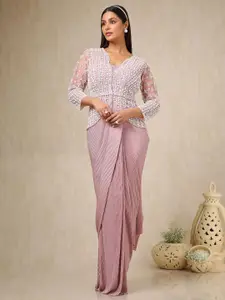 Soch Beads and Stones Satin Ready to Wear Saree