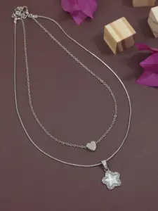 V FASHION JEWELLERY Silver-Plated Necklace