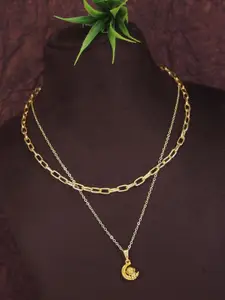 V FASHION JEWELLERY Gold-Plated Handcrafted Necklace