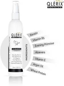 QLERIX Pro Styling Keratin Hair Heat Protector With Vitamin E & B5  - 100 ml