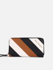 Van Heusen Woman Striped Leather Zip Around Wallet