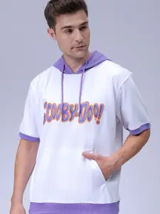 The Indian Garage Co Men Oversized Scooby-Doo Printed Overhead Hooded Sweatshirt