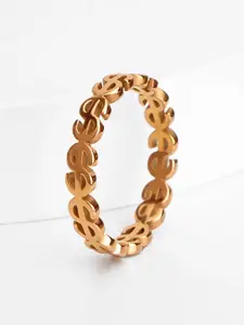 StyleCast Elegant Gold-Toned Adjustable Finger Ring