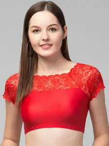 Trend Level Women Embroidered Fitted Crop Top