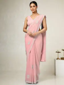 Soch Ethnic Motifs Beads and Stones Poly Georgette Saree