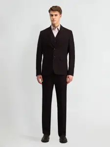 Arrow Men Solid Blazer & Waistcoat with Trousers