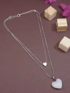 V FASHION JEWELLERY Silver-Plated Handcrafted Necklace