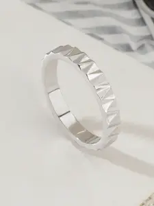 StyleCast Elegant Silver-Toned Adjustable Finger Ring
