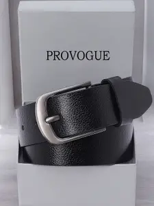 Provogue Men Textured Leather Formal Belt