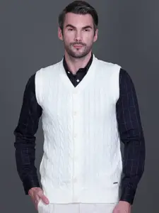 GODFREY Men Cable Knit Woollen Cardigan