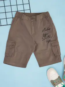 Pantaloons Junior Boys Pure Cotton Mid-Rise Cargo Shorts