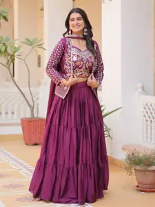 Ethnic Yard Embroidered Ready to Wear Lehenga & Blouse With Dupatta