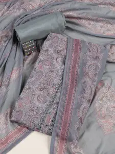 Meena Bazaar Printed Art Silk Unstitched Dress Material