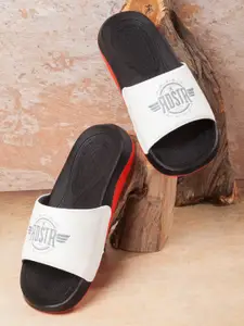 The Roadster Lifestyle Co. Men Graphic Printed Sliders