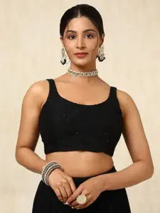 Soch Women Embroidered Padded Saree Blouse