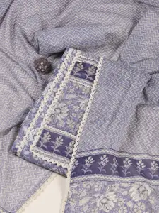 Meena Bazaar Printed Art Silk Unstitched Dress Material