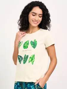 Dreamz by Pantaloons Printed Round Neck Lounge Tshirts