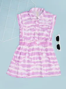 Pantaloons Junior Girls Striped Fit & Flare Knee Length Dress